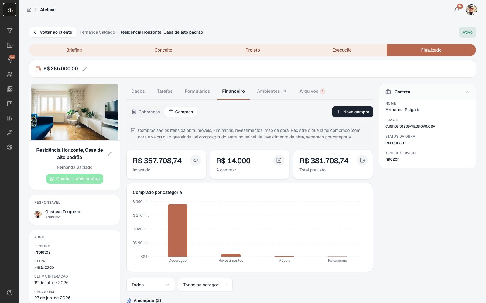 Project expense tracking